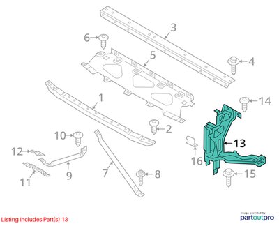 2019-2026 BMW X5 G05 Left Driver Headlight Bracket 7421710 OEM