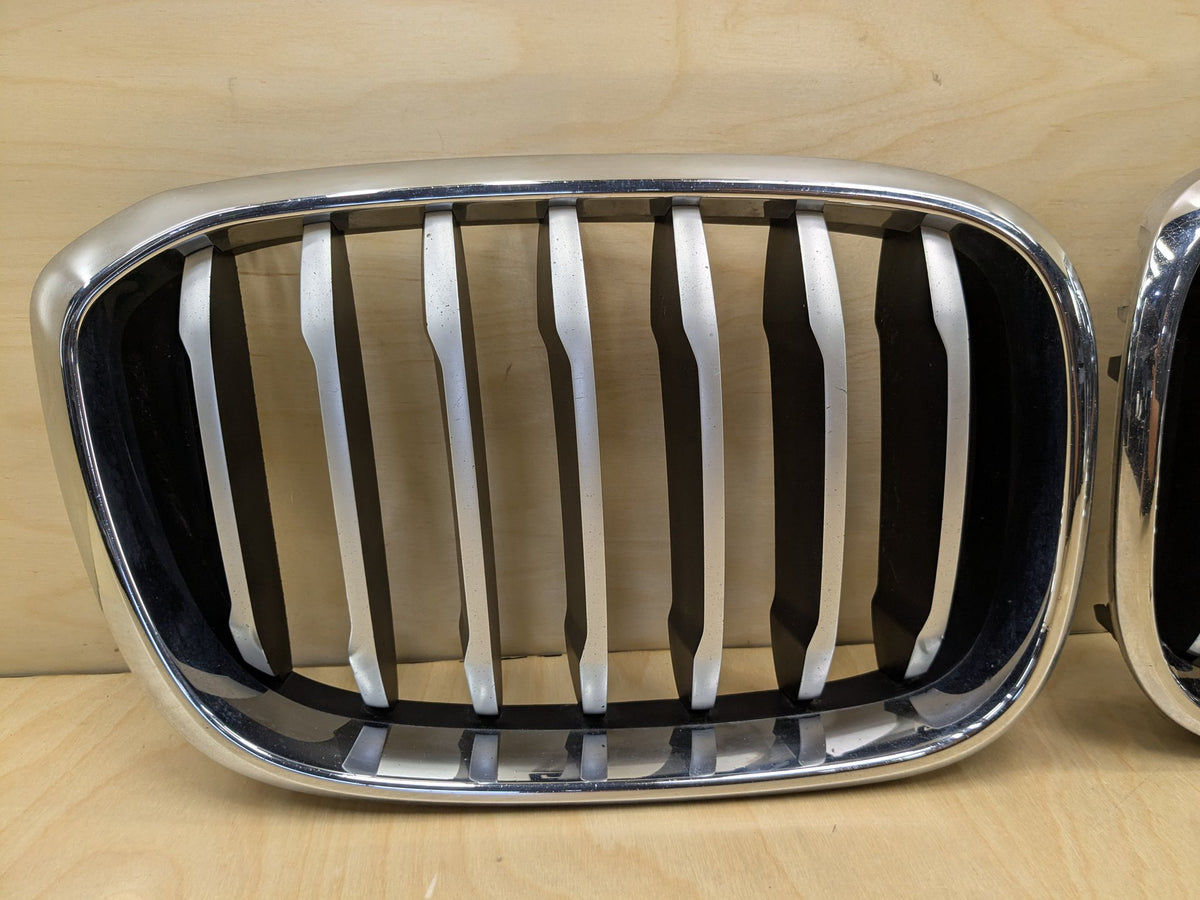 2018-2025 BMW X3 G01 Front Left Right Upper Bumper Cover Kidney Grilles SET 8091725 OEM