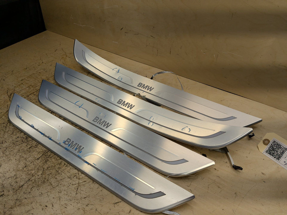 2016-2019 BMW 750i G12 Scuff Plate Door Sill SET 7369888 OEM
