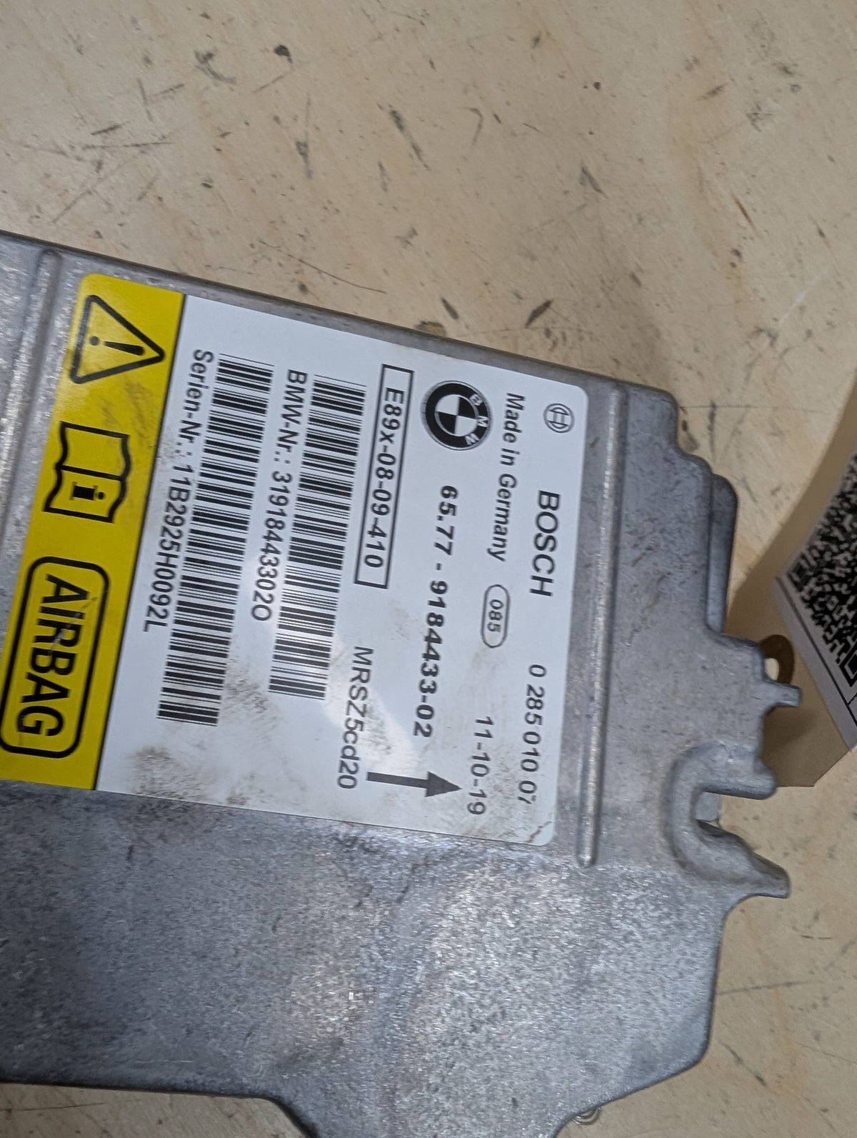 08-13 OEM BMW E82 E90 E92 AirBag Air Bag SRS ICM Control Module Unit ECU Comp