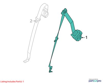 19-25 OEM BMW F95 G05 X5 X5M REAR Right Passenger 2nd Row Seat Belt Retractor