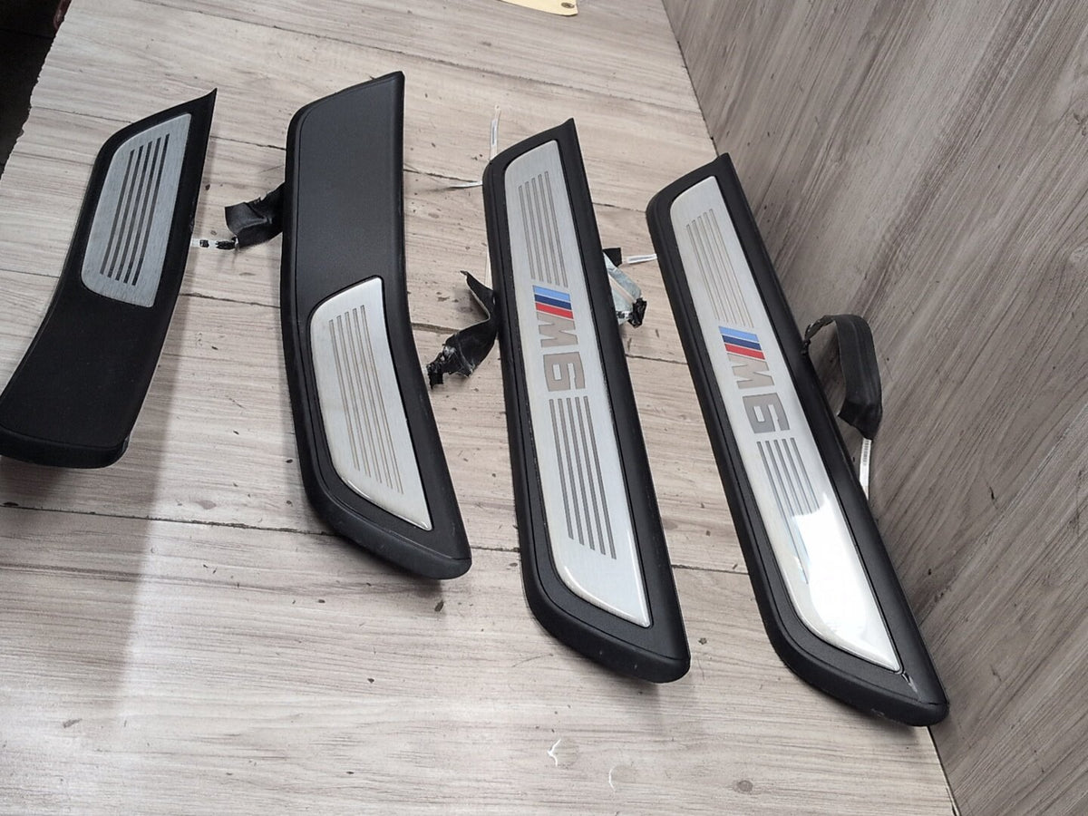 2012-2018 BMW M6 F06 Front Rear Left Right Scuff Plate Door Sill SET 7277249 OEM