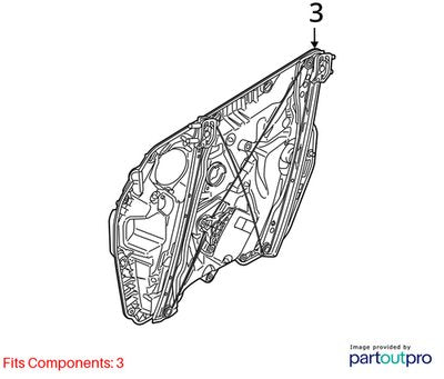 18-24 OEM BMW F97 G01 X3 X3M FRONT Right Passenger Door Window Regulator