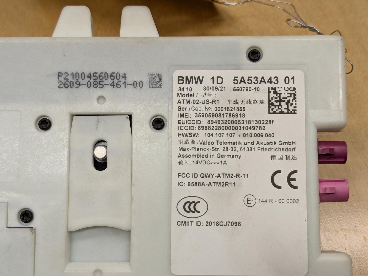 OEM BMW F44 G01 G05 G12 G20 G22 G26 G30 G80 G82 Telematics Control Module Unit