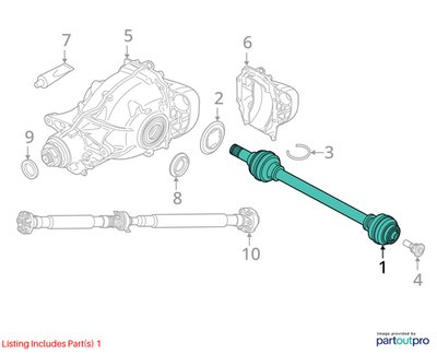18-24 OEM BMW G01 X3 30i 30iX B46 REAR Left Driver Shaft Output CV Axle 8679939