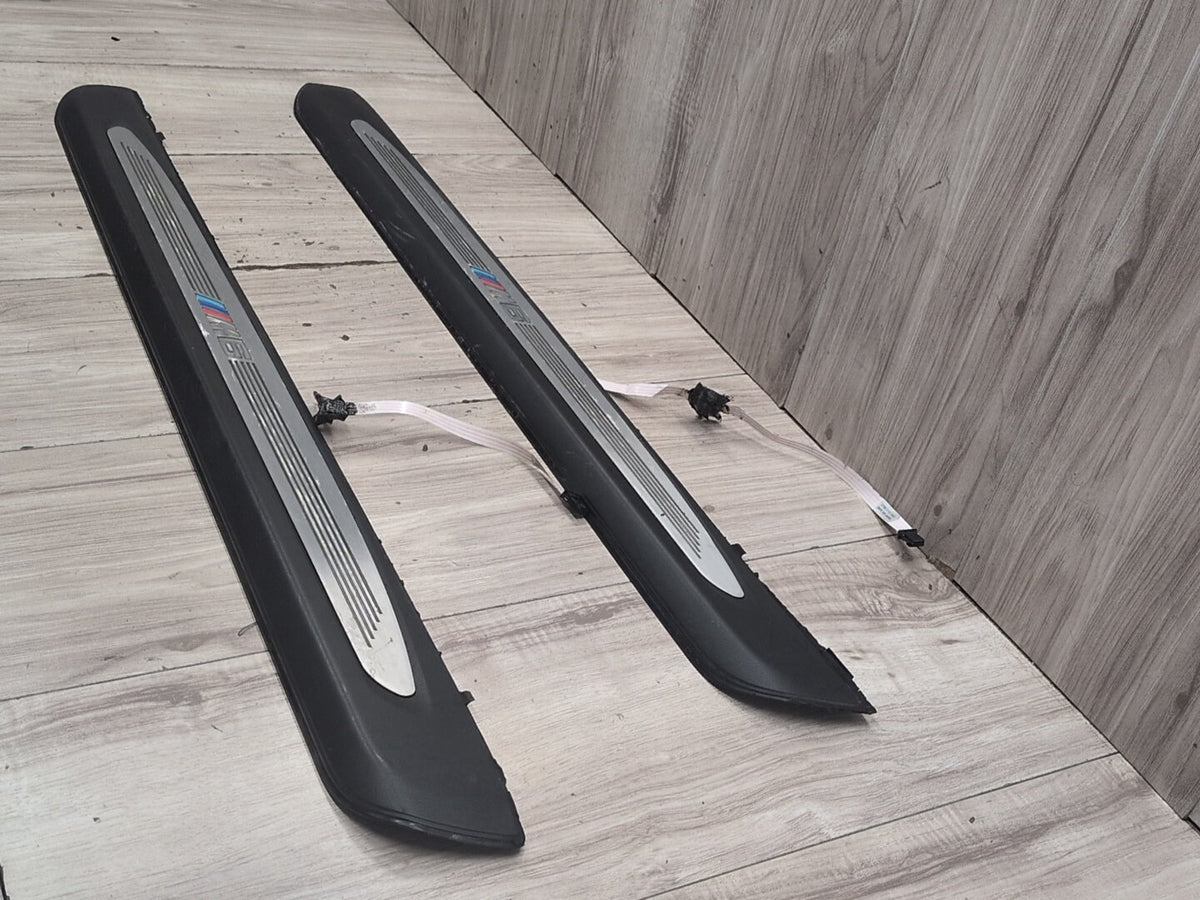2004-2010 BMW M6 E64 Front Left Right Scuff Plate Door Sill SET 7898230 OEM