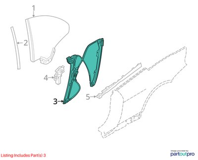 04-10 OEM BMW E64 M6 CONVERTIBLE Rear Right Passenger Window Regulator Motor SET