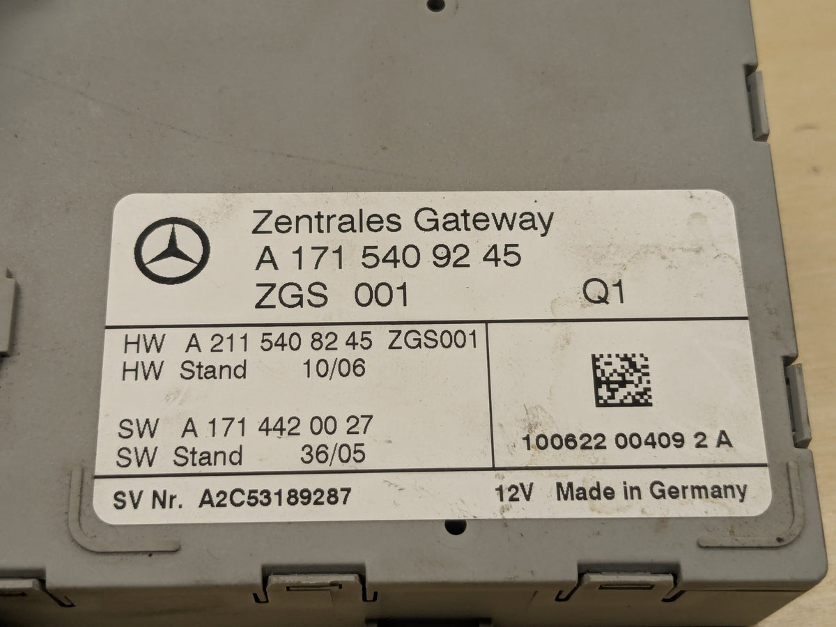 2009-2011 Mercedes-Benz SLK-Class R171 Gateway Module A1715409245 OEM