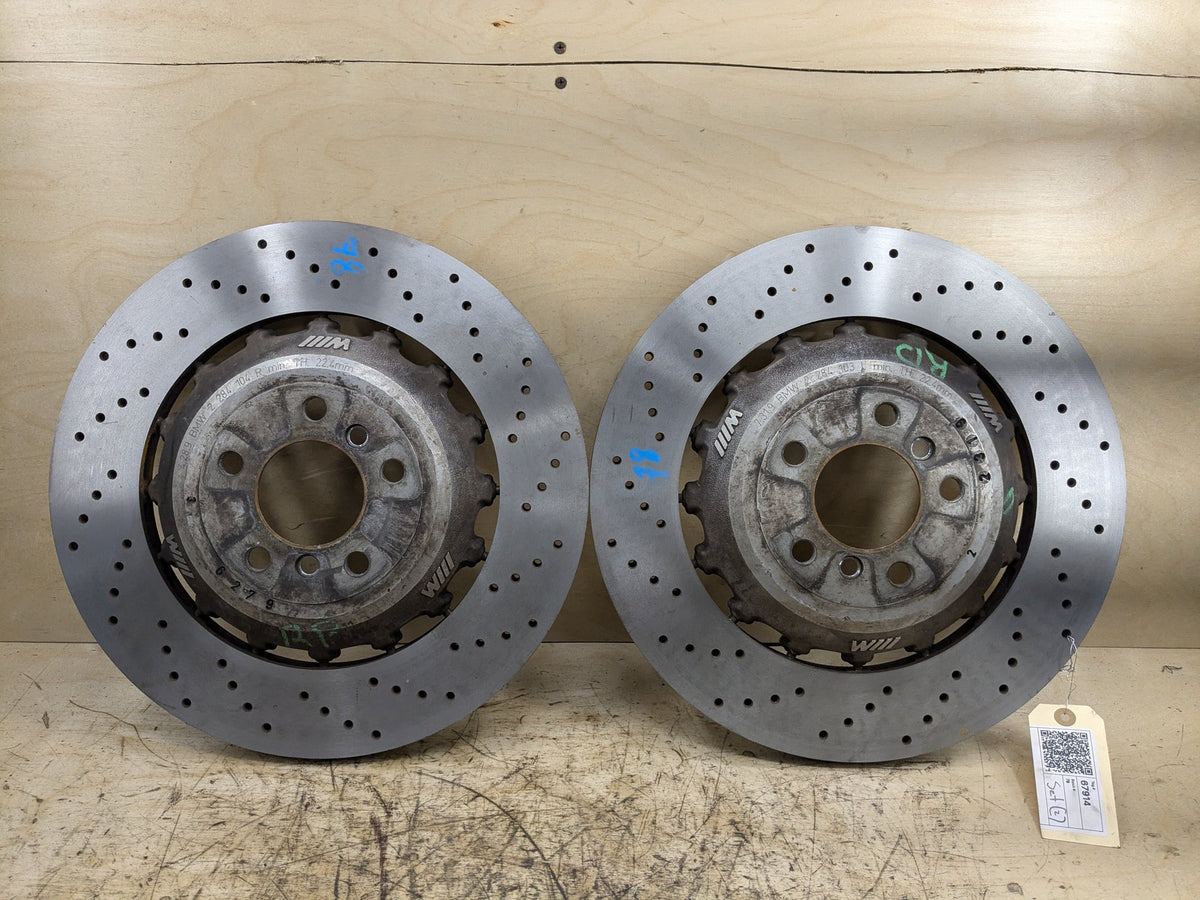 12-19 BMW F06 F10 F12 F13 M5 M6 Rear Ventilated Brake Rotor Pair SET