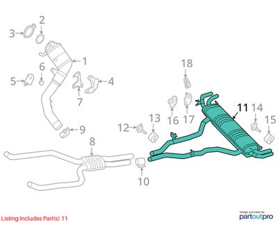 19-23 OEM BMW G05 G06 X5 X6 50iX N63M M SPORT Rear Quad Exhaust Muffler 7935486