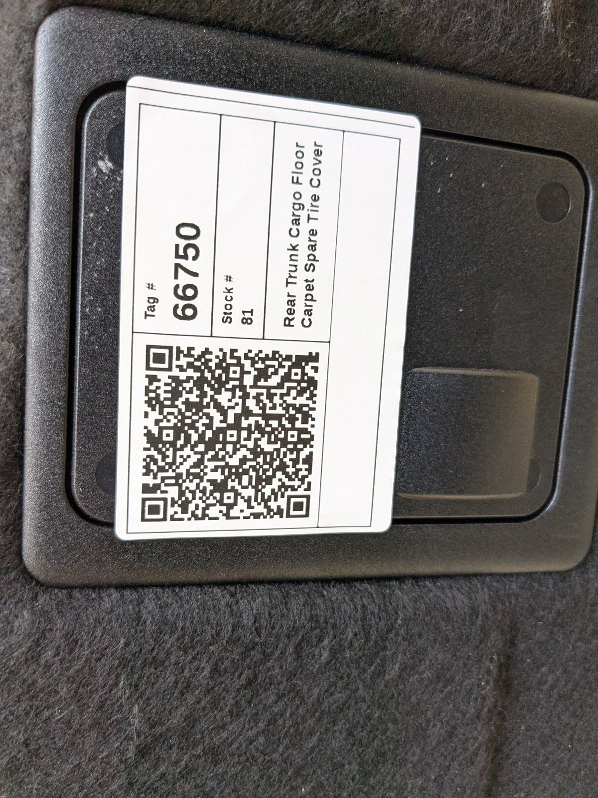 2012-2018 Audi A6 C7 Rear Trunk Cargo Floor Carpet Spare Tire Cover 4G5863463D
