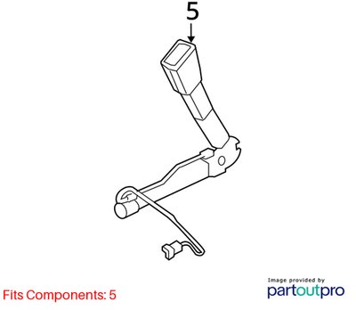 OEM BMW F30 F32 F36 F80 F82 F87 M3 Front Left Driver Seat Belt Buckle Tensioner