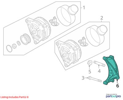 09-19 OEM AUDI A6 A7 Q5 Q7 S4 S5 SQ5 Alternator Mount Support Bracket