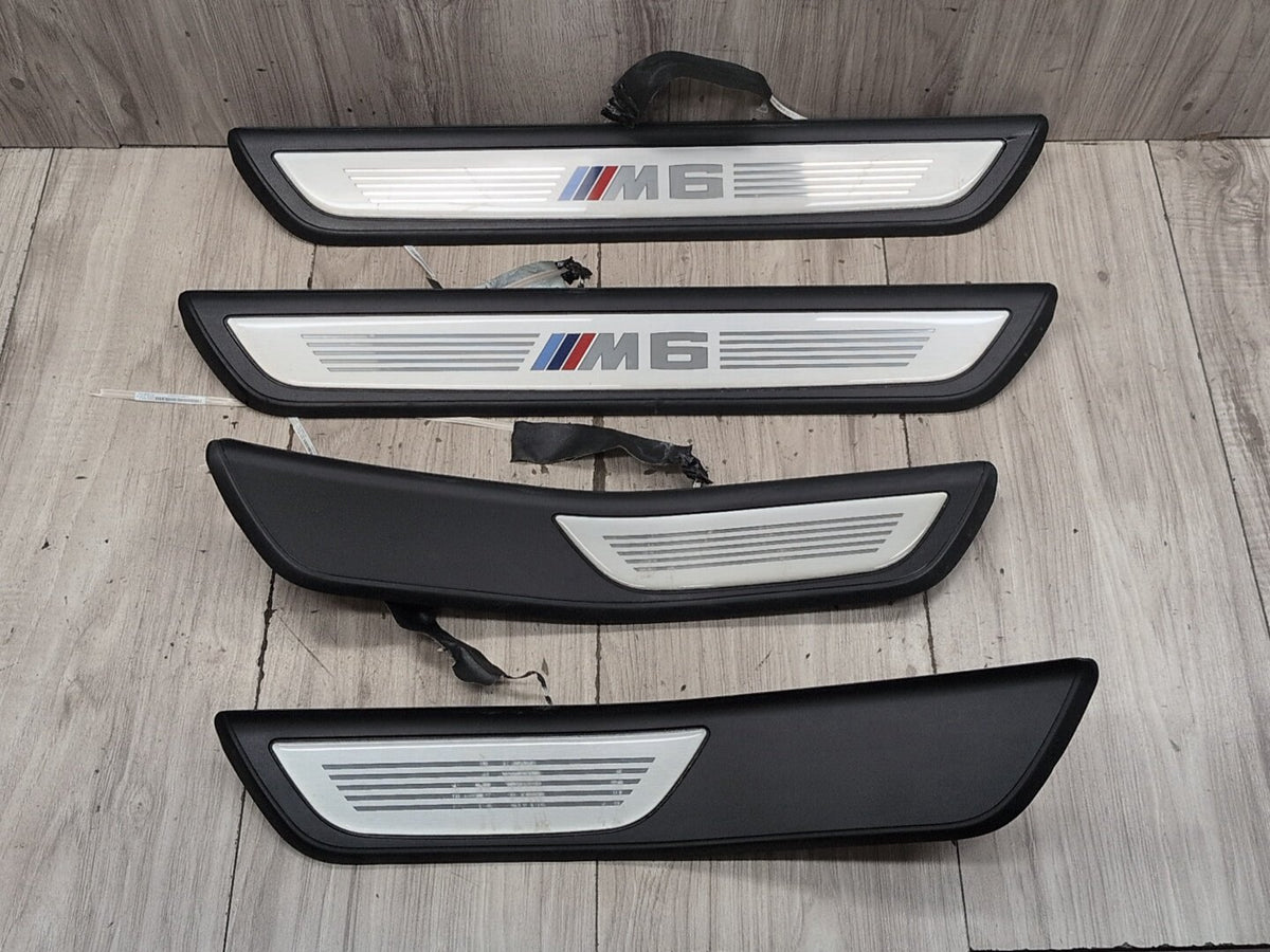 2012-2018 BMW M6 F06 Front Rear Left Right Scuff Plate Door Sill SET 7277249 OEM