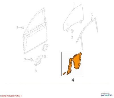 2010-2016 Audi S4 B8 Front Right Door Window Regulator 8K0837462 OEM