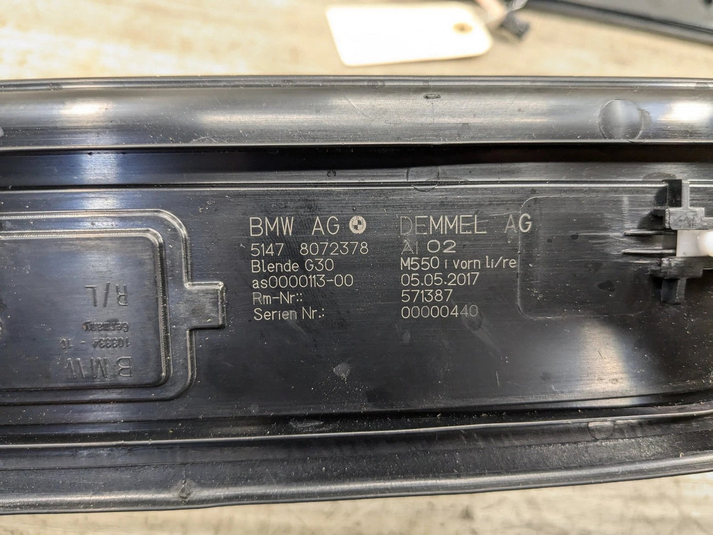 OEM BMW G30 M550 Front Rear Left Right Lighter Door Sill Plate Molding M Trim