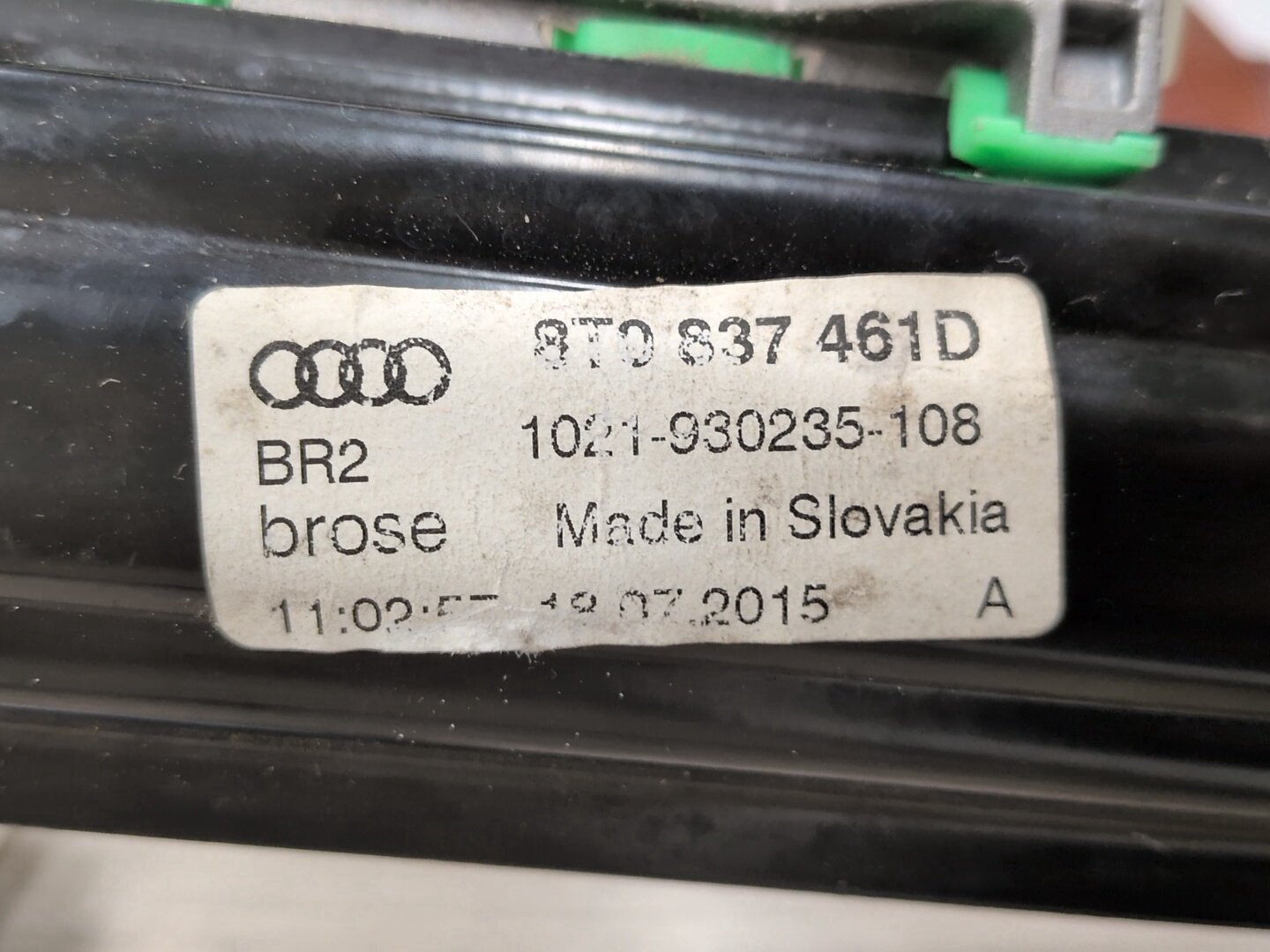 2013-2017 Audi S5 8T Front Left Driver Door Window Glass Regulator w/ Motor 8T0837461D