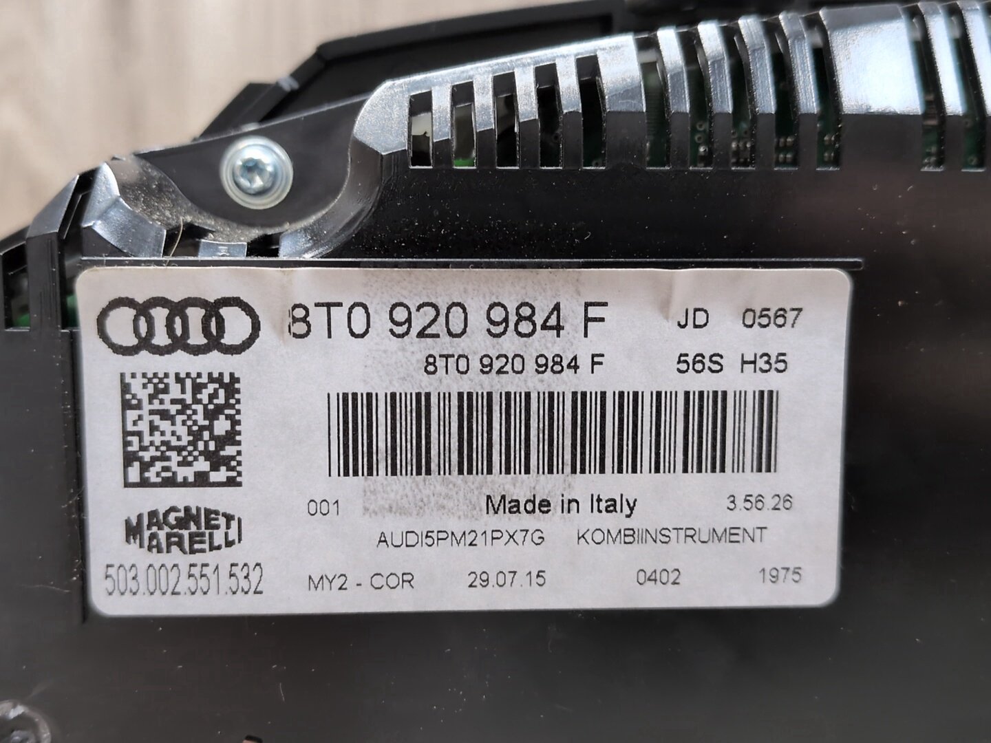 2013 - 2017 Audi S5 8T Instrument Speedometer Guage Cluster 8T0920984F CTUB