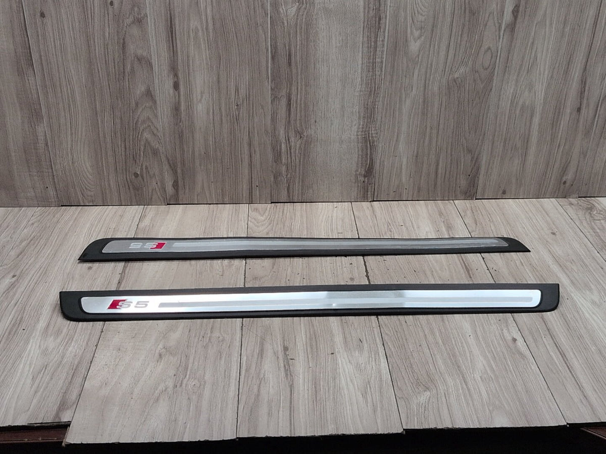 2013-2017 Audi S5 8T Front Left Right Scuff Plate Door Sill SET 8T0853373 OEM