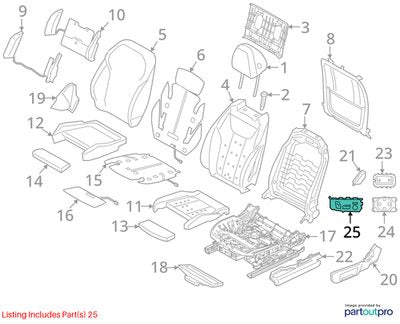 19-24 OEM BMW F97 G01 G20 G26 Front Right Passenger Seat Adjust Control Switch