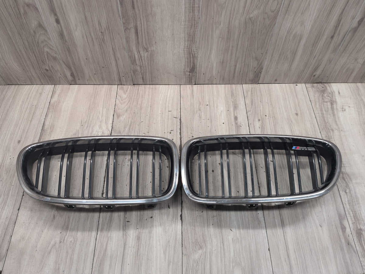 2011-2016 BMW M5 F10 Front Left Right Upper Bumper Grilles SET 8057228 OEM