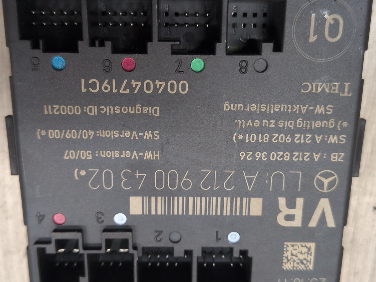 09-12 OEM Mercedes-Benz E550 W212 Front Right Passenger Door Control Module