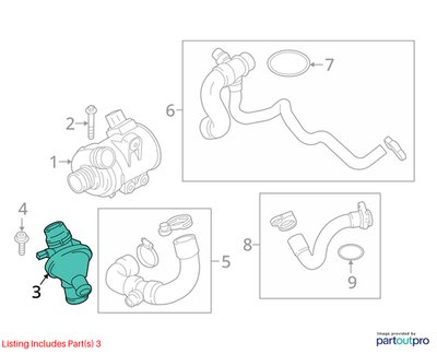 OEM BMW F10 F15 F22 F25 F30 F32 Engine N20 N26 Water Coolant Thermostat Housing