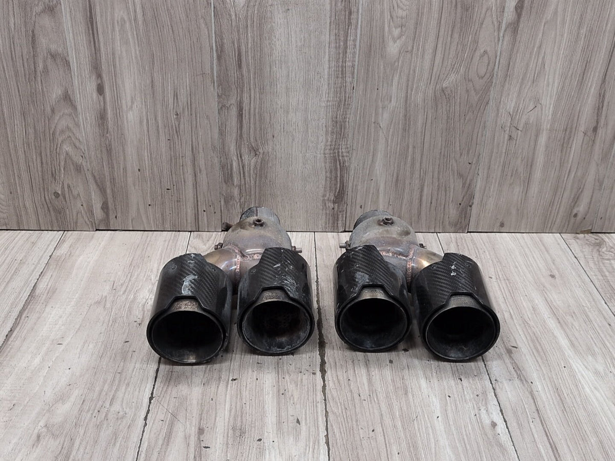 2019-2026 BMW M340i G20 CARBON FIBER Rear Left Right Exhaust Muffler Tips SET