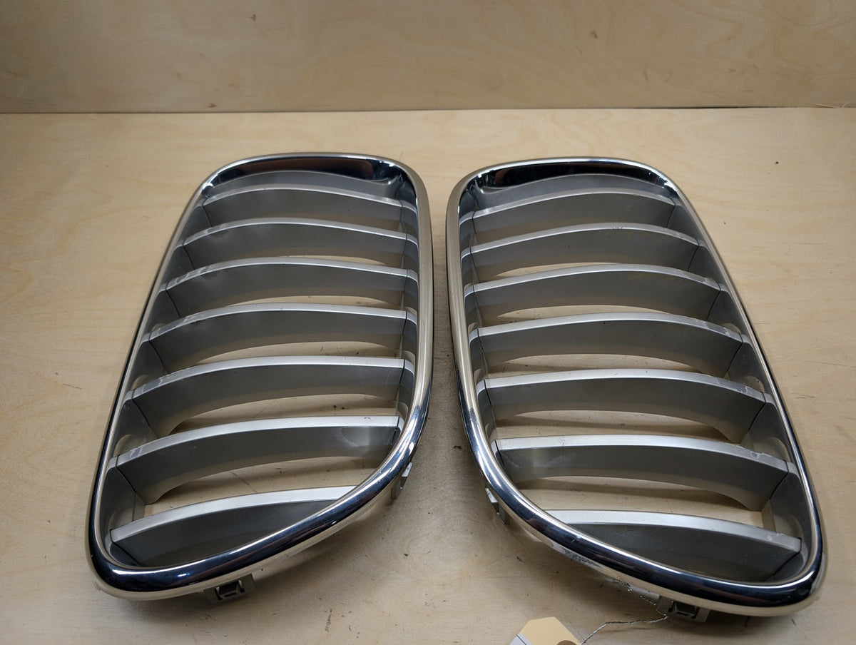 2011-2016 BMW X3 F25 Front Left Right Upper Bumper Cover Kidney Grilles SET 7210725 OEM