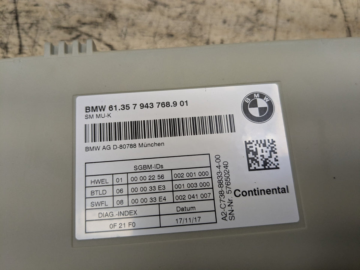 2018-2023 BMW M550i G30 Front Right Passenger Seat Module 7943768 OEM