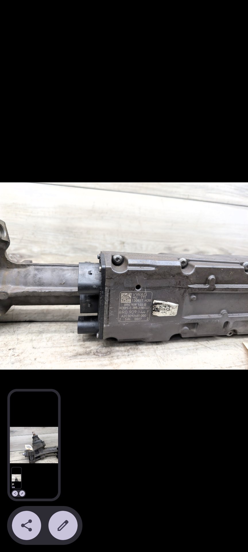 2009-2017 Audi Q5 8R Steering Gear Rack & Pinion 8R0909144F 13-17 Audi 8R Q5 SQ5 Electric Steering Rack & Pinion Assembly 8R1423055AC OEM