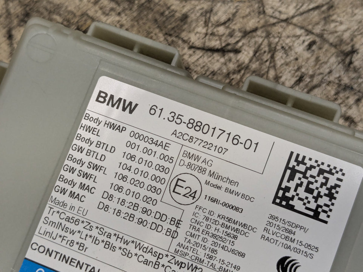 2018-2023 BMW M550i G30 Bdc Body Domain Fem Control Module w/ Key 8801716 OEM