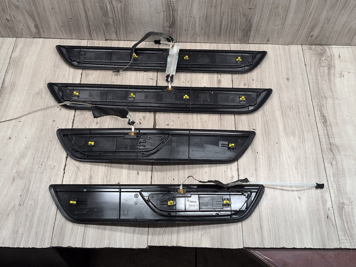 2012-2018 BMW M6 F06 Front Rear Left Right Scuff Plate Door Sill SET 7277249 OEM