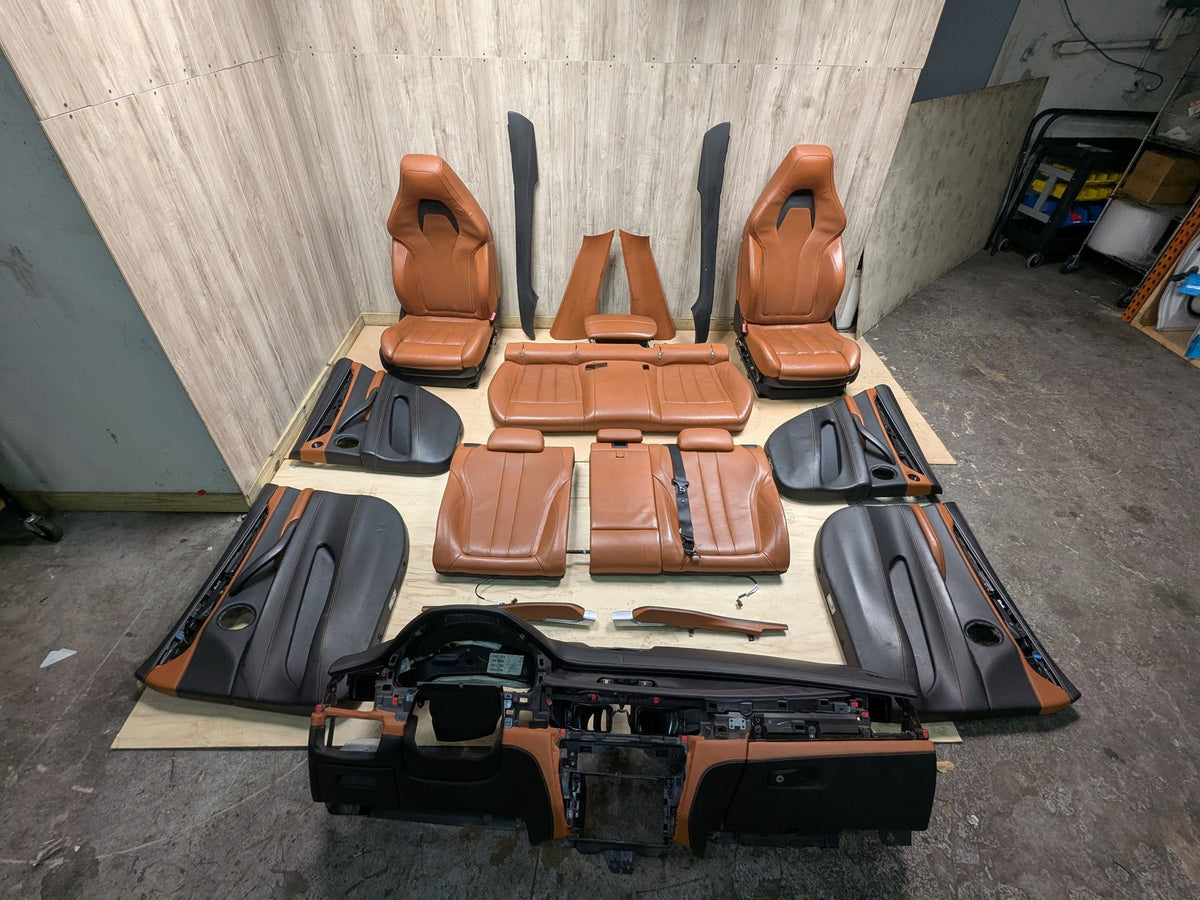 15-19 OEM BMW F16 F86 X6M BROWN Interior Seats Front Rear Door Panels COMPLETE