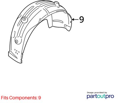 19-25 OEM BMW F95 G05 X5 X5M REAR Left Driver Fender Liner Wheel Splash Shield
