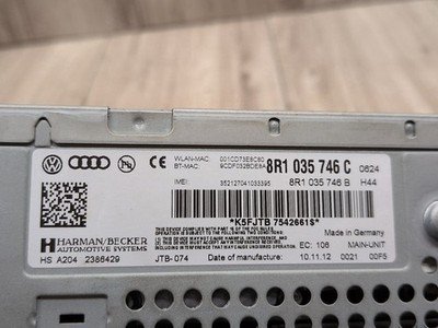 2008-2017 Audi S5 8T Radio CD Player 8R1035746C OEM
