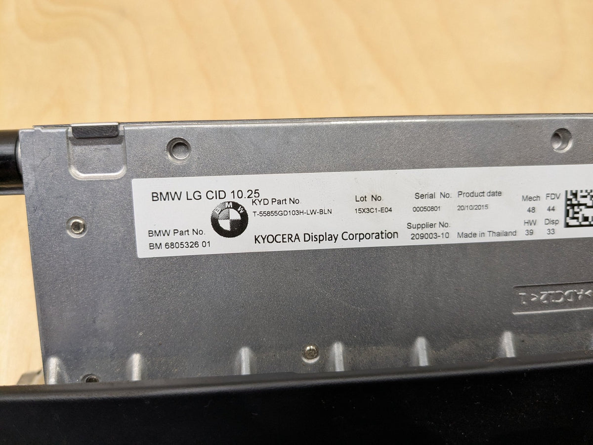 16-19 OEM BMW G11 G12 740 750 M760 Dash Navigation Display Monitor Screen 10,25"