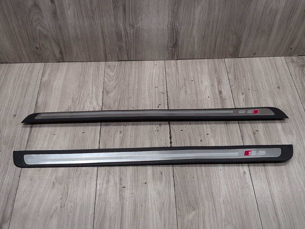 2013-2017 Audi S5 8T Front Left Right Scuff Plate Door Sill SET 8T0853373 OEM