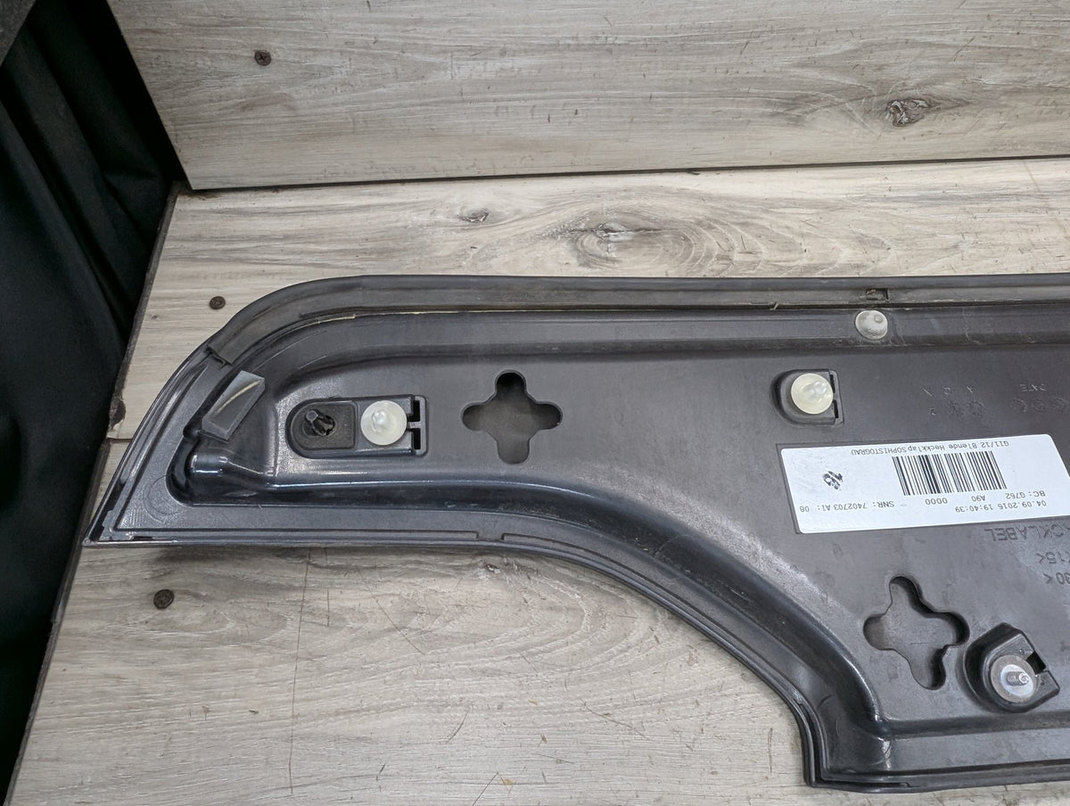 16-19 OEM BMW G12 740 750 Trunk Lid License Plate Lower Finish Panel