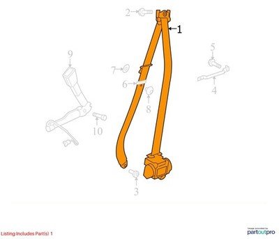 09-11 OEM BMW E90 E91 335 LCI Front Right Passenger Seat Belt Retractor Black