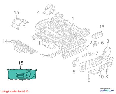 OEM BMW G01 G02 G20 330 M340 X3 Front Left Driver Seat Adjustment Control Switch