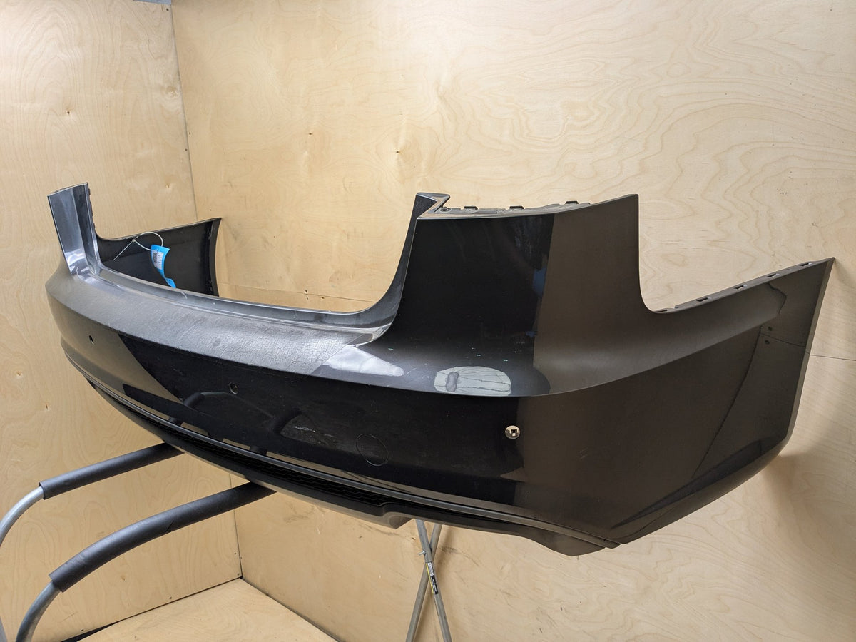 2016-2018 Audi A6 C7 Rear Bumper Cover w/ PDC Holes Black 4N/X7U