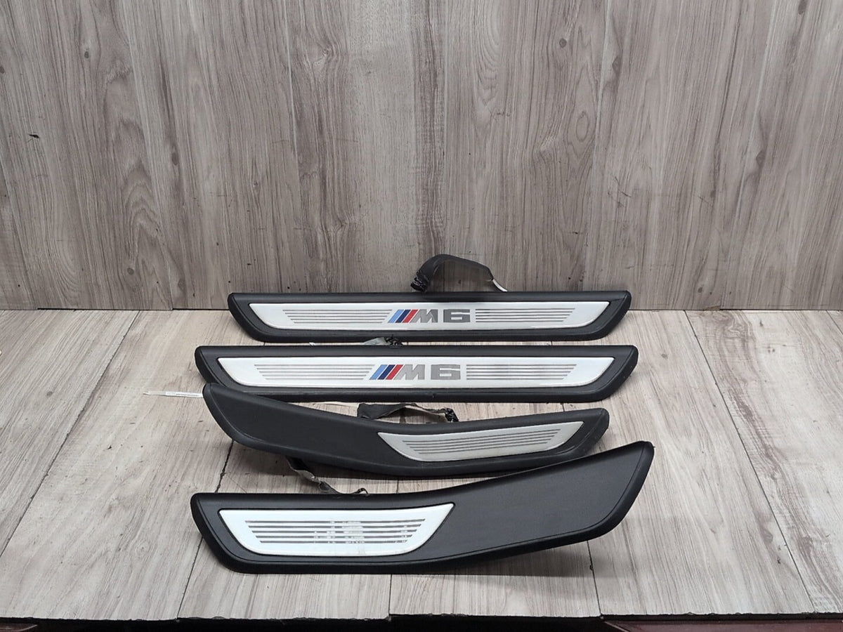 2012-2018 BMW M6 F06 Front Rear Left Right Scuff Plate Door Sill SET 7277249 OEM
