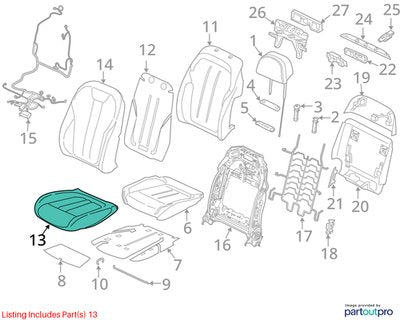 19-25 OEM BMW G05 G06 G07 X5 Front Driver/ Passenger Lower Seat Cushion 8493240