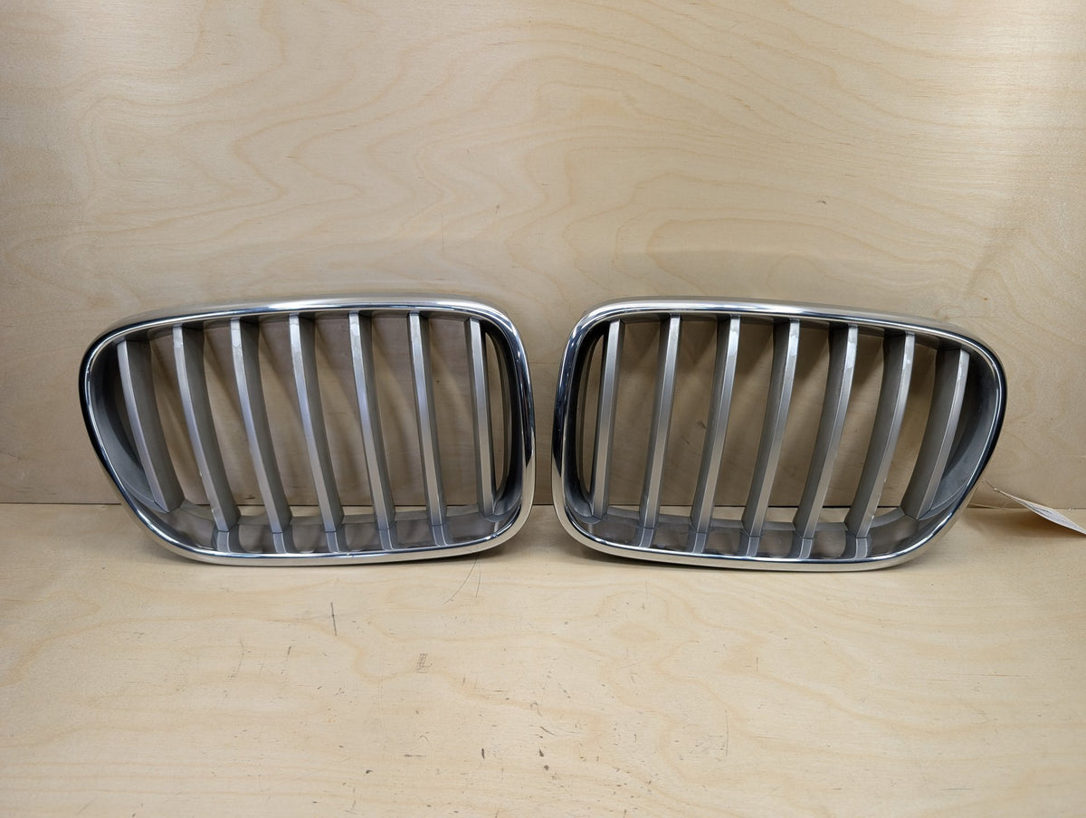 2011-2016 BMW X3 F25 Front Left Right Upper Bumper Cover Kidney Grilles SET 7210725 OEM