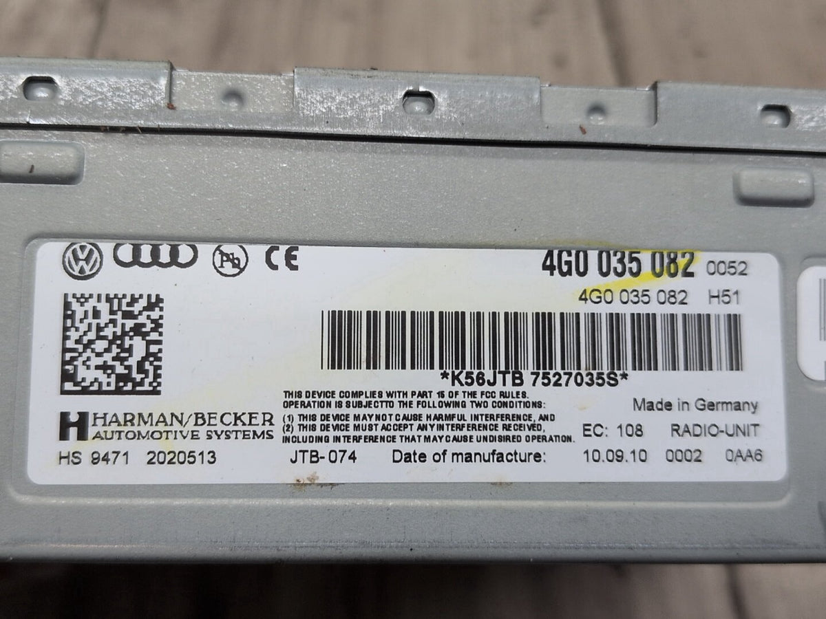 2010-2016 Audi S4 B8 Radio Remote Receiver Module Harman Becker 4G0035082 OEM