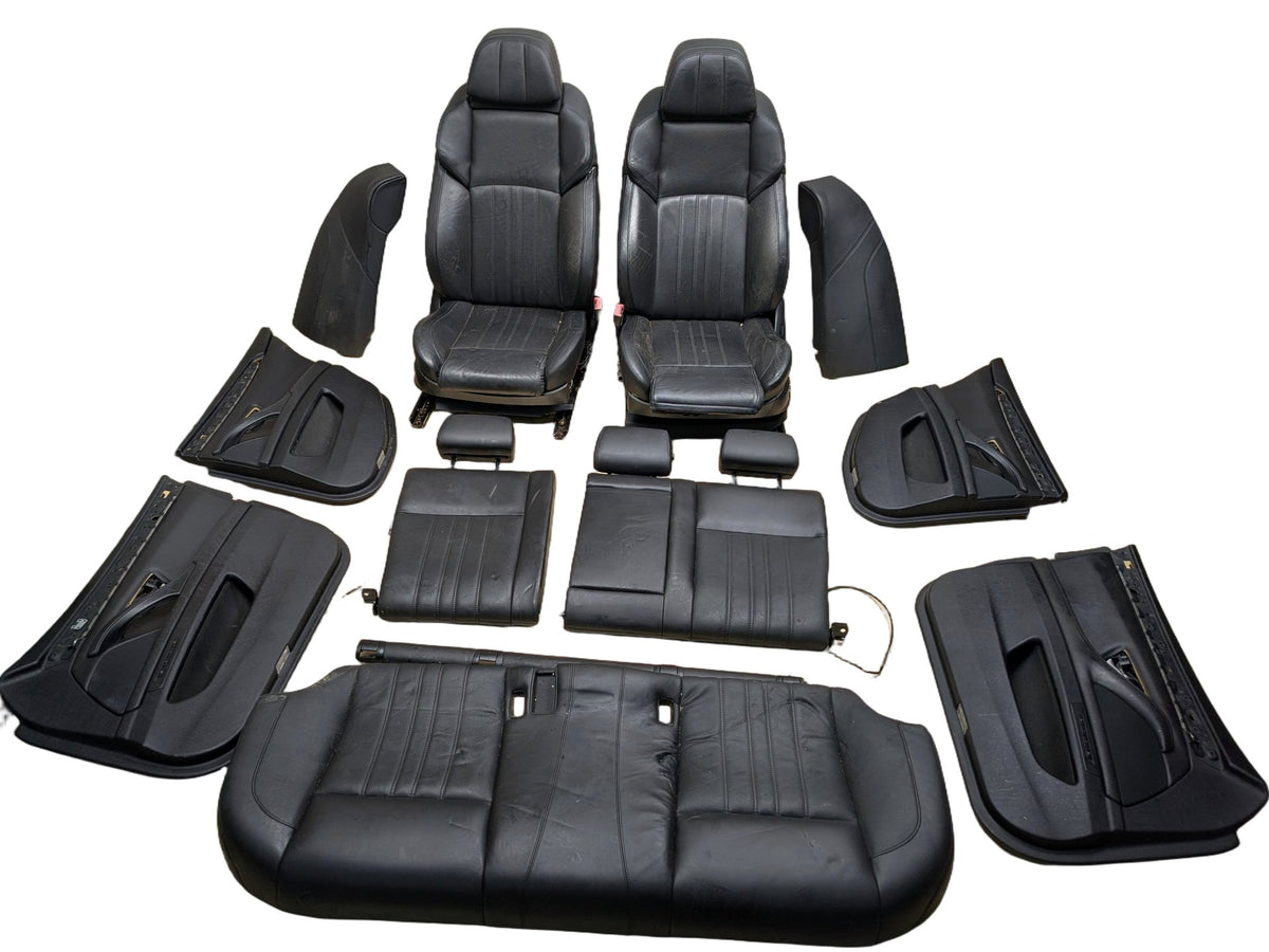 11-13 OEM BMW F10 M5 Front Rear Left Right Interior Seats Door Panels BLACK