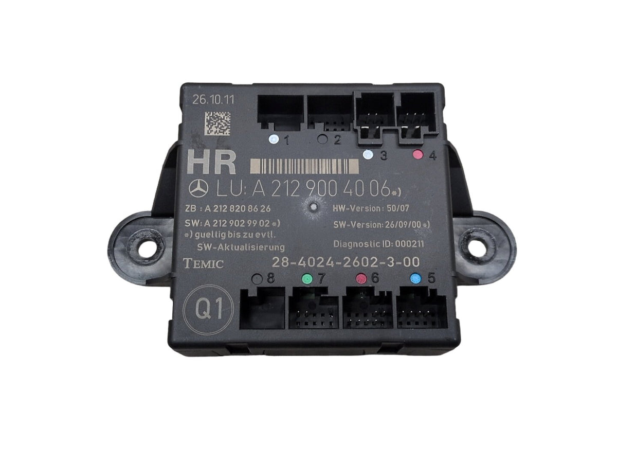 09-12 OEM Mercedes-Benz E550 W212 Rear Right Passenger Door Control Module