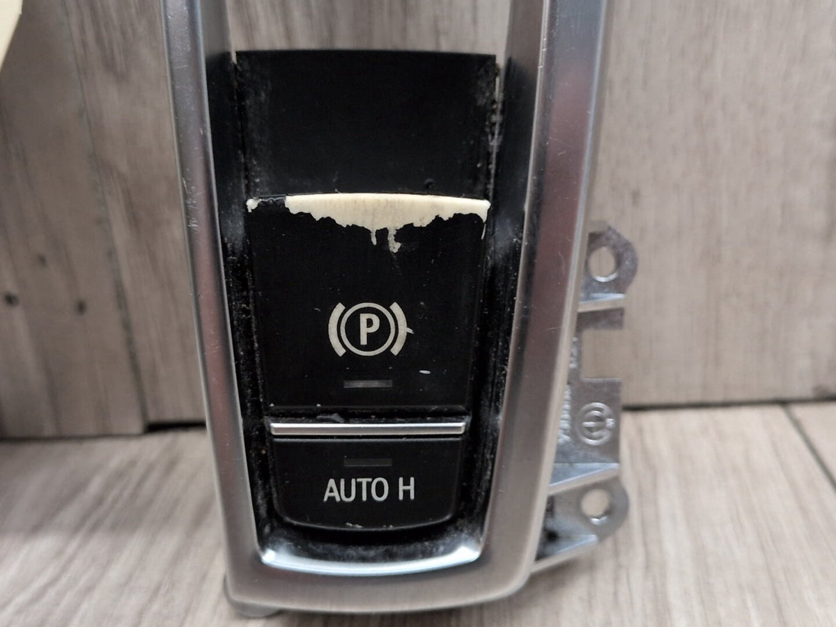 OEM BMW F06 F10 F13 F12 F25 X3 Parking Brake Auto Hold Switch w/ Trim Panel
