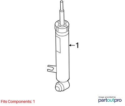 2014-2018 BMW X5 F15 Rear Left Right Spring Strut Shock Absorbers SET 6867876
